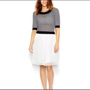 EUC Striped Sweater-top and Chiffon Dress